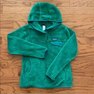 Green Patagonia Re-Tool Snap Pullover with Hood